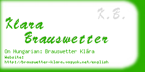 klara brauswetter business card
